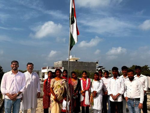 Flag hoisting ceremony at Gramin Pragati Samiti